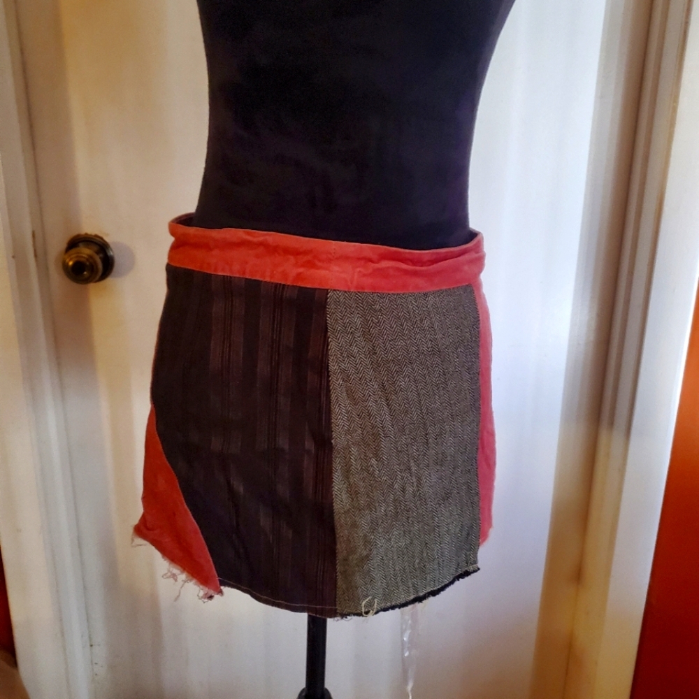 Patchwork mini skirt